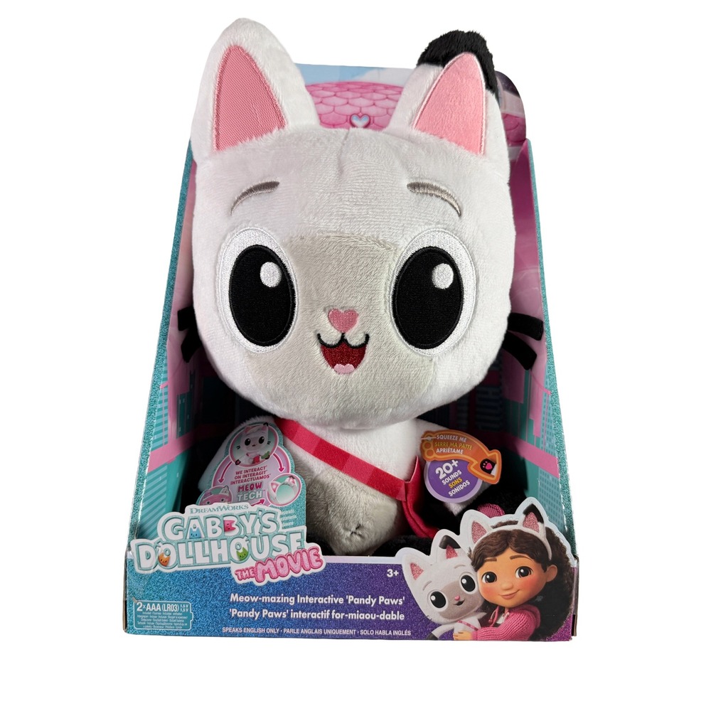 Gabby's Dollhouse Movie Pandy Paws Meow-Mazing Interactive Plush Toy